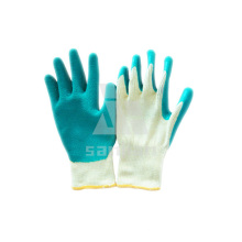 Guantes de trabajo de seguridad de algodón recubierto de látex